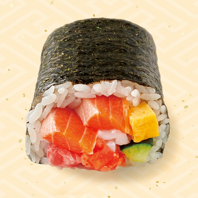 生サーモン入り海鮮巻