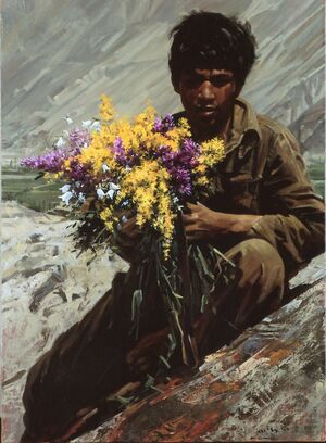 ナガールの花束 油彩 1985年30号.jpg