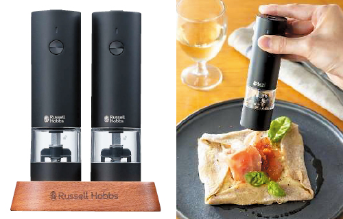 ラッセルホブス 充電式ミルソルト＆ペッパーミニ ブラック （2本セット）