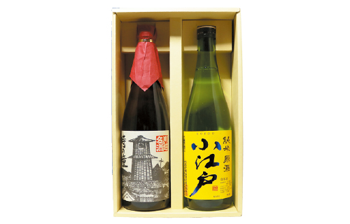 小江戸鏡山酒造飲み比べセット（時の鐘本醸造720ml、小江戸純米原酒720ml）