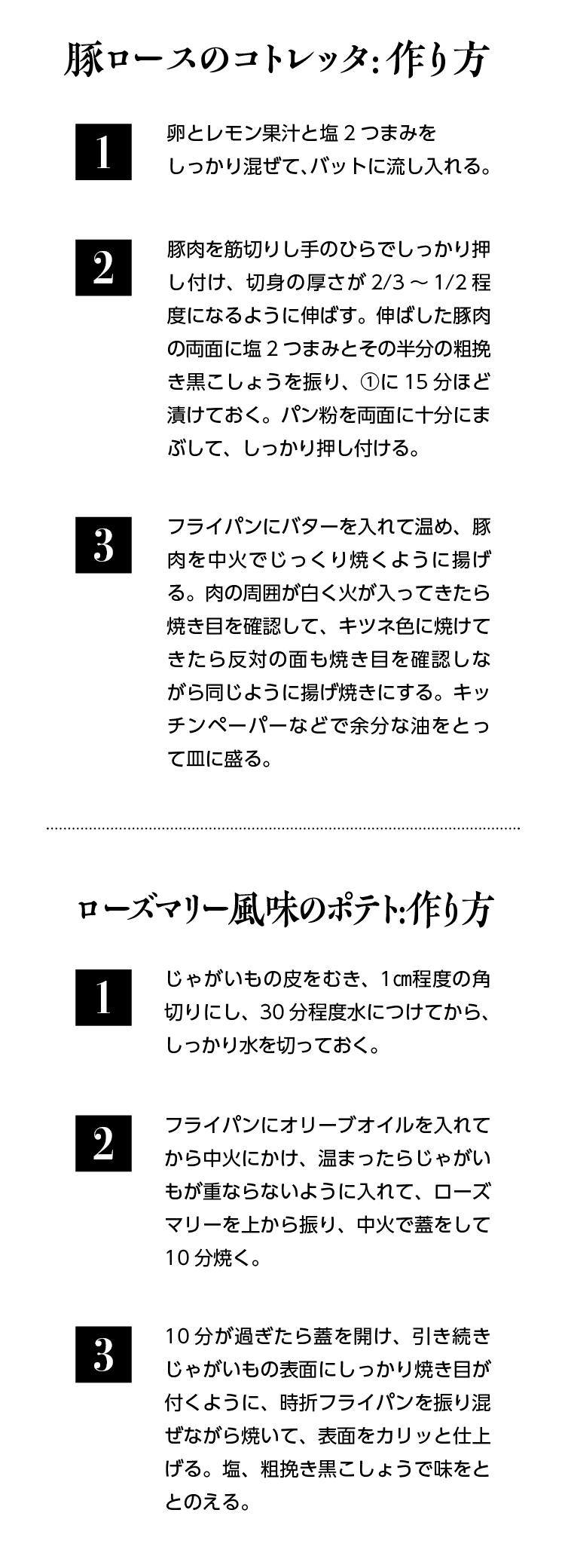 【豚ロースのコトレッタ】作り方