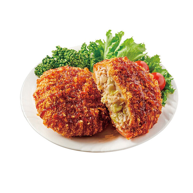 キャベツと豚肉の二層メンチ