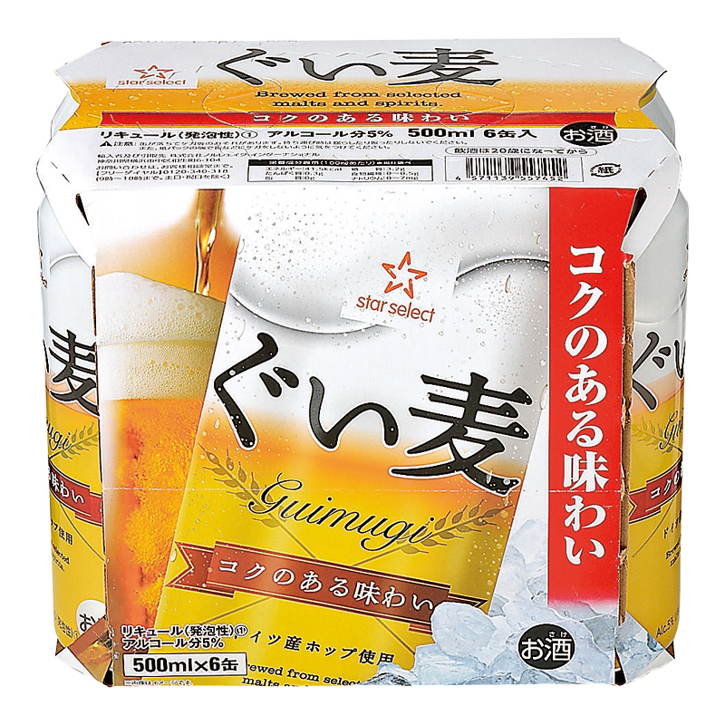 ぐい麦 500ml×6缶