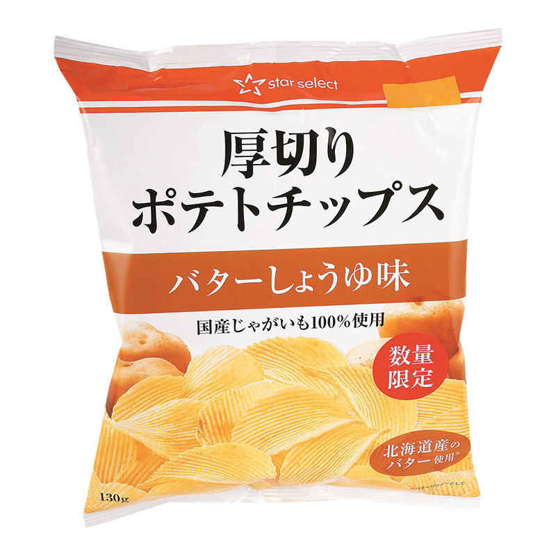 厚切りポテトチップスバターしょうゆ味 130g