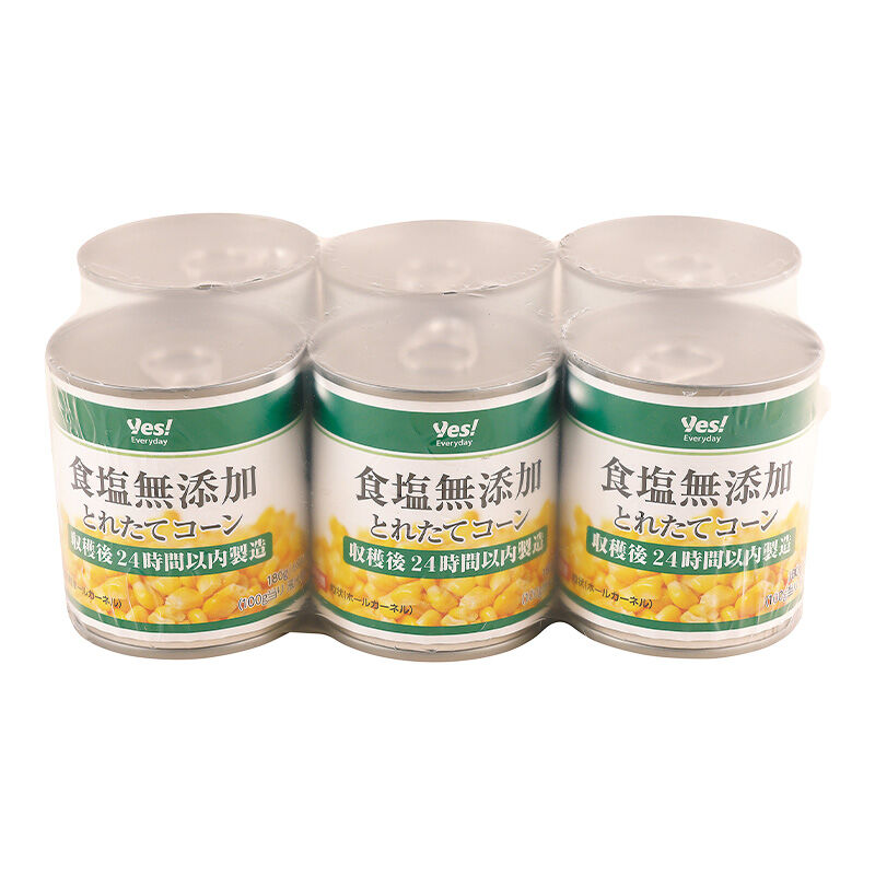 食塩無添加 とれたてコーン 180g×6