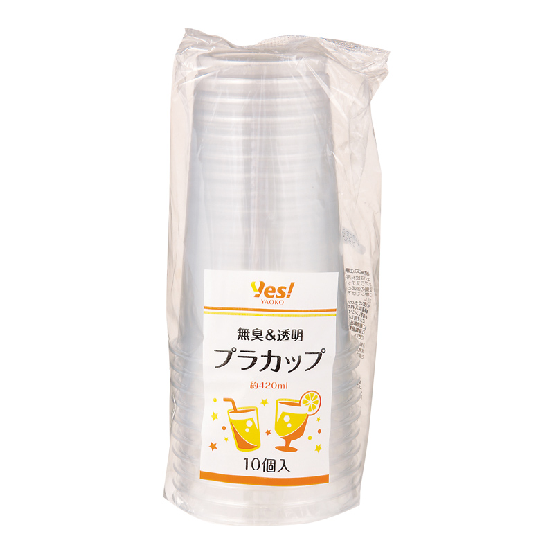 透明プラカップ 420ml（10コ入）