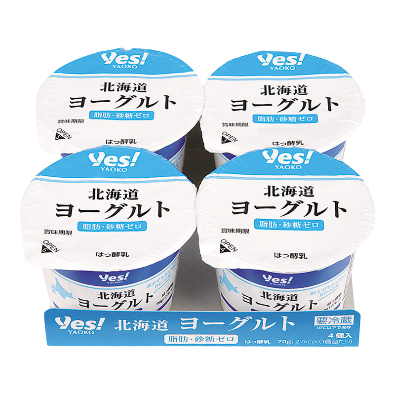 北海道ヨーグルト 脂肪・砂糖ゼロ 70g×4