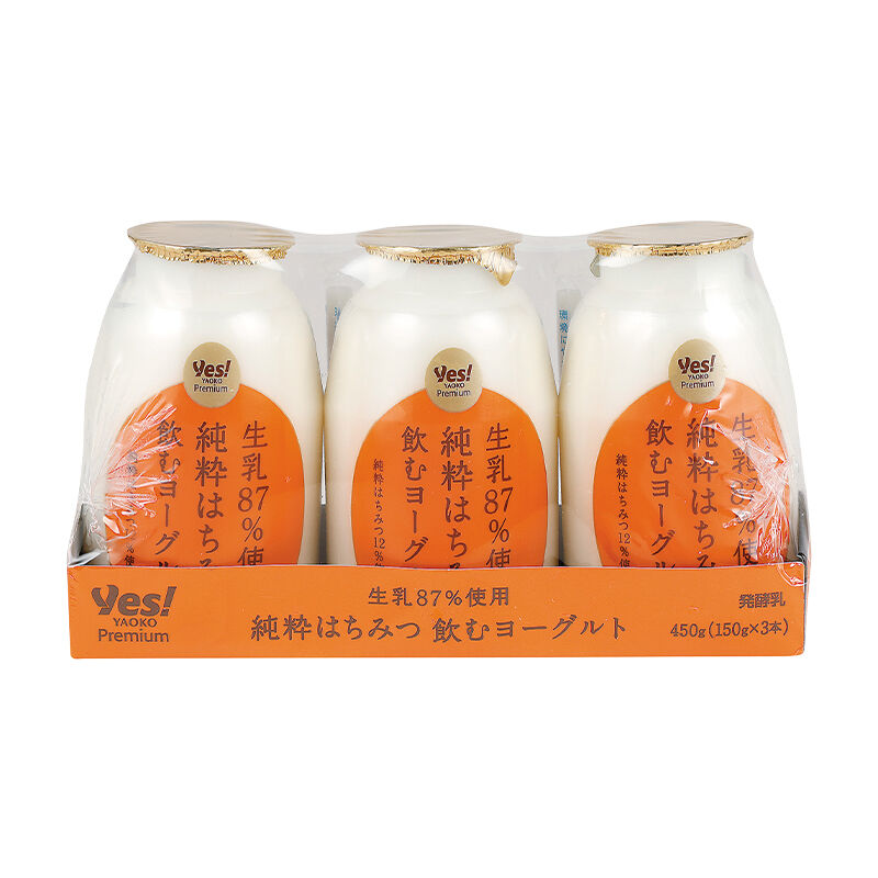 生乳87％使用純粋はちみつ飲むヨーグルト 150g×3本